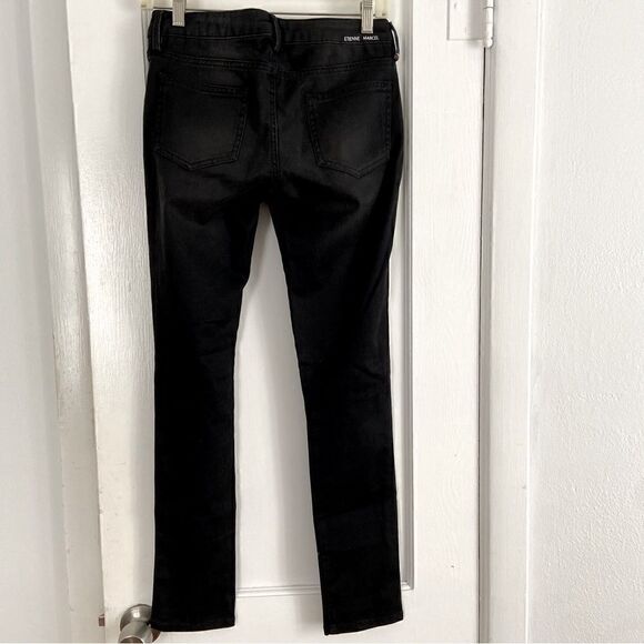 Etienne Marcel Black Distressed Studded Skinny Jeans Size 26 Punk Grunge Rock - Picture 3 of 13
